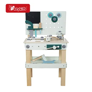 OEM educational construction play wooden workbench toy for kids W03D242
